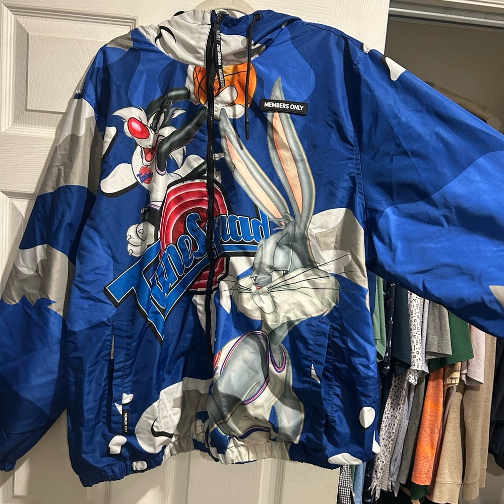 Members only space jam wind breaker
